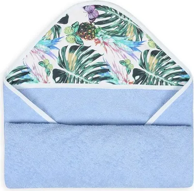 Produktbild von Baby Bademantel 100x100 MAXI PRINT blau