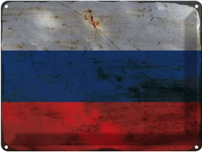 Produktbild von vianmo Blechschild 30x40 cm Russland Russia Flagge Fahne Wappen