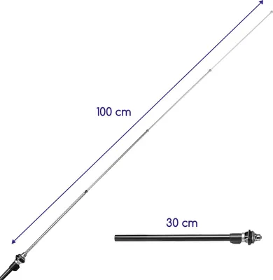 Produktbild von alca® Antenne Teleskop C - DAB Antenne Auto Zubehör für Golf 4, Mini Cooper - UKW/MW Bereiche, 1 m Länge, wasserdicht und einfache Montage, DIN Stecker, Universal