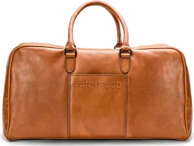 Produktbild von Farmhood Leder Reisetasche Schultertasche Memphis Travel Bag Cognac hellbraun