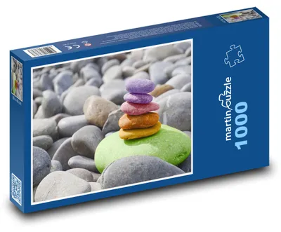 Zdjęcie produktu dla martinpuzzle - Puzzle 1000 - Kolorowa piramida z kamieni