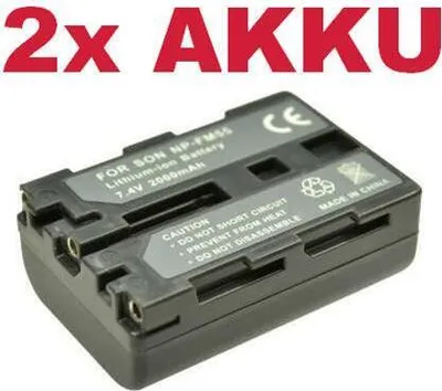 Produktbild von 2x Trade-Shop Li-Ion Akku 7,4/7,2V 2Ah für Sony DCR-HC Serie DCR HC14 HC14E HC88 HC1 HC15 HC15E DCR-PC (MiniDV) Serie DCR PC115E PC120E PC300K PC330E PC1E PC33 PC100E PC101E PC101K PC103 PC103E PC104