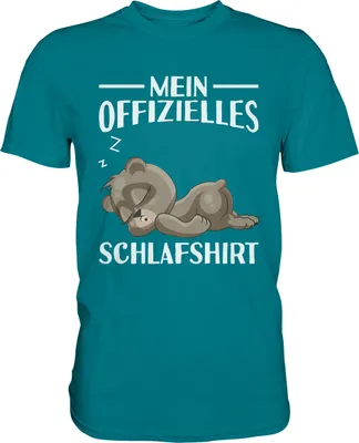 Produktbild von Offizielles Schlafshirt Nachthemd Schlafanzug Pyjama Bär T-Shirt – Diva Blue / XL