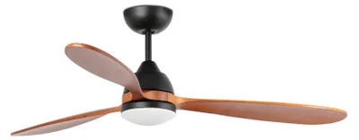 Zdjęcie produktu dla Energooszczędny wentylator sufitowy z oświetleniem LED i pilotem Poros Black 132 cm
