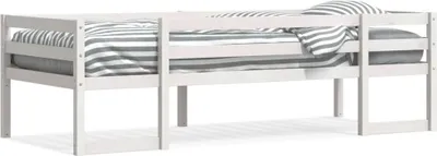 Image de Maison Exclusive - Lit enfant blanc 90x200 cm en pin massif