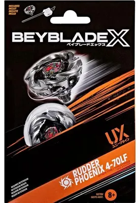 Image de Toupie beyblade x rudder phoenix 4-70lf ux - type attaque - pack toupie et lanceur - hasbro g2739