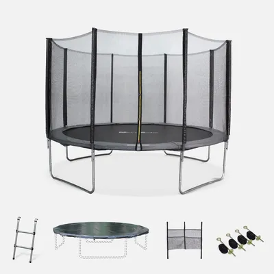 Immagine prodotto di Trampolino 370cm con pacchetto di accessori, Grigio