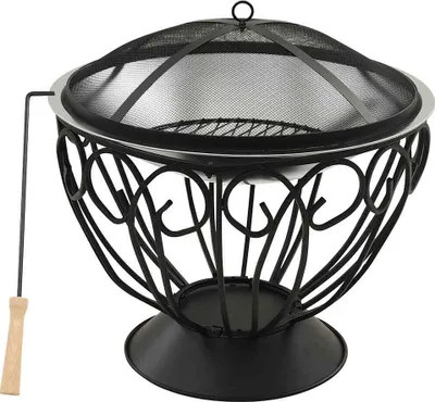 Obrázek produktu pro vidaXL Miska na oheň a gril 2v1 s pokrem 59x59x60 cm Nerezová ocel