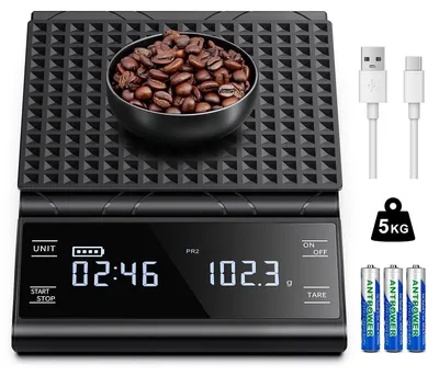 Digitale Küchenwaage, 5 kg, LCD, Zählfunktion, wiederaufladbar