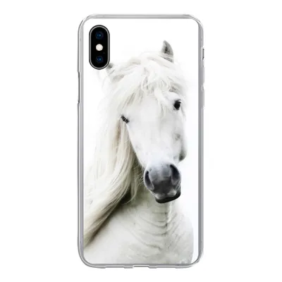 Produktbild von MuchoWow® Handyhülle Schutzhülle Hülle für iPhone Xs Pferde - Nutztiere - Mähnen Silikon Softcase Handy Hülle - Handytasche