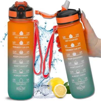 Produktbild von Tressari Trinkflasche Isaiass orange-grün 1 l