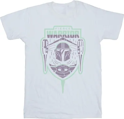 Produktbild von Star Wars - "The Mandalorian Fierce Warrior" T-Shirt für Herren BI47457 (XXL) (Weiß)