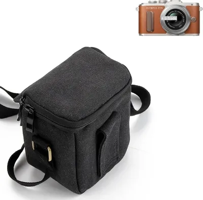 Produktbild von K-S-Trade Umhängetasche kompatibel mit Olympus PEN E-PL8 Schulter Tasche Tragetasche Kameratasche Fototasche schwarz Schutzhülle Zubehörtasche