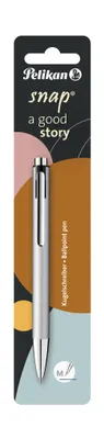 Produktbild von Pelikan Kugelschreiber Snap Metallic Silber Blister