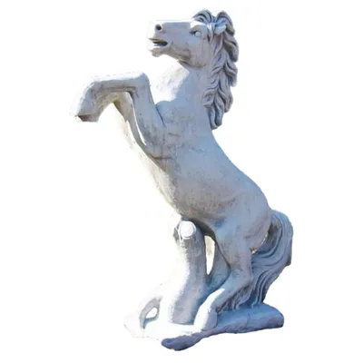 Produktbild von Große Pferd Statue für den Garten den Vorgarten oder die Terrasse, aus Steinguss Frostfest Witterungsbeständig, Tierfigur zur Gartengestaltung PO-797
