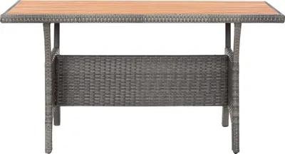 Produktbild von vidaXL Zahradní stůl šedý 120x70x66 cm Akátové masivní dřevo