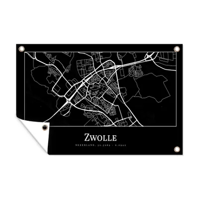 Obrázek produktu pro MuchoWow® Zahradní plakáty - Mapa města - Mapa - Zwolle - Mapa města - 120x180 cm - Zahradní dekorace