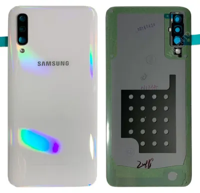 Immagine prodotto di Samsung GH82-19229B Coperchio batteria per Galaxy A50 A505F + cuscinetto adesivo Bianco Nuovo