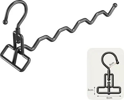 Produktbild von INF 5er-Pack Edelstahl Kleiderbügel - Platzsparend für Reise und Zuhause Schwarz