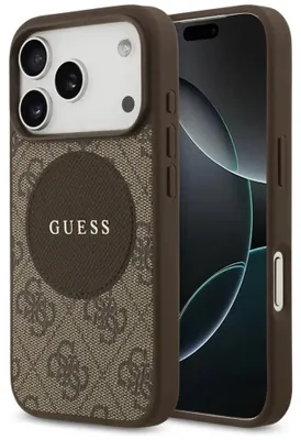 Obrázok produktu pre Etui Guess 4G Circle Classic Logo Magsafe Na Iphone 17 Pro - Brązowe