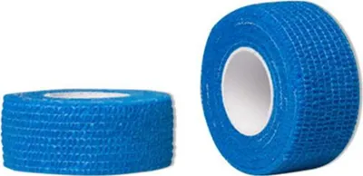 Produktbild von AMPri kohäsive Schnellpflaster 2 Rollen 2,5 cm x 4,5 m blau