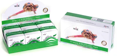 Produktbild von Nasara Kinesiologie Tape 5m x 5 cm 6er Box : grün Farbe: grün