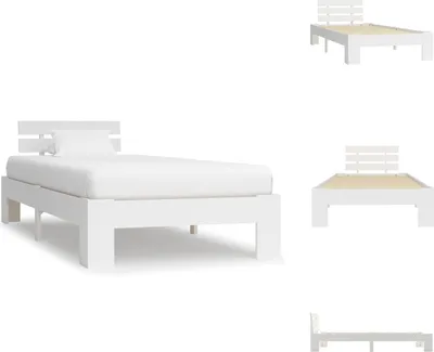 Obrázek produktu pro vidaXL Postel z masivu borovice bílá 90x200 cm - Postele a rámy postelí