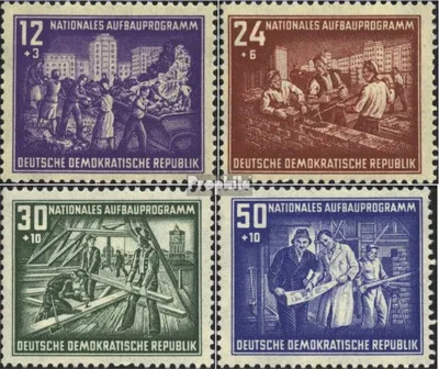 Produktbild von Briefmarken DDR 1952 Mi 303-306 (kompl.Ausg.) Bedarfsstempel gestempelt Nationales Aufbauprogramm Berlin