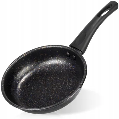 Image de Vilde Poêle 16cm Acier au carbone Revêtement granit Noir