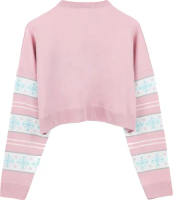 Obrázok produktu pre Barbie - Dámsky skrátený sveter NS7008 (XL) (Ružová/biela)