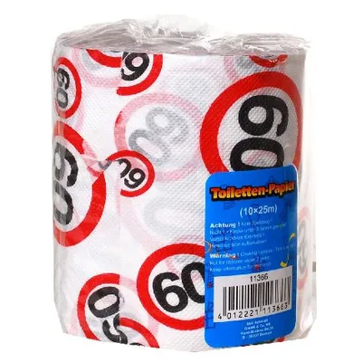 Produktbild von Toilettenpapier 60 Jahre Geschenk für den Geburtstag 1 Stück Länge 25m Klopapier