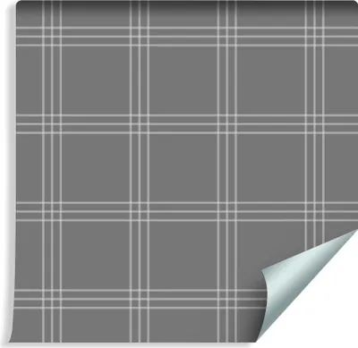 Zdjęcie produktu dla Tapeta w Szarą KRATKĘ Nowoczesny Wzór Do Salonu Dekoracja Ścienna z modnym efektem 3D