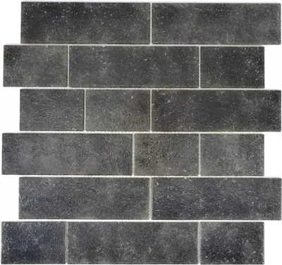 Produktbild von Mosaikfliese Transluzent schwarz Mauerverbund Nero MOS68-0349L