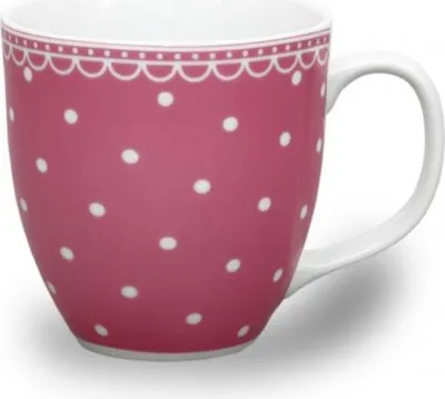 Zdjęcie produktu dla Kubek porcelanowy, 0,47 l, różowa kropka, Thun 1794