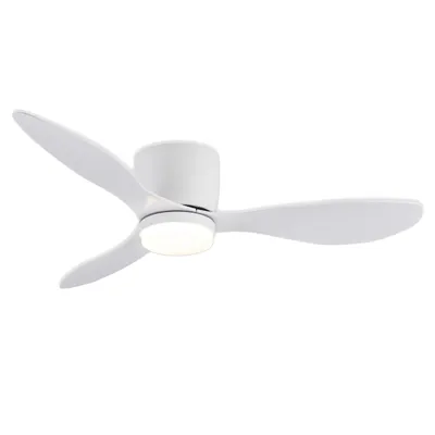 Zdjęcie produktu dla Nowoczesny wentylator sufitowy LED, wygodny pilot zdalnego sterowania, ściemniane światło, BIAŁY, 42 cale (105 cm)