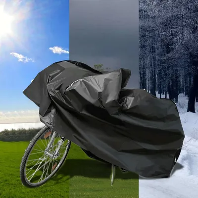 Produktbild von Fahrradabdeckung Fahrradgarage Abdeckplane Fahrradhaube Wasserdicht Windschutz mit Verriegelungsloch für Mountain Road Elektrofahrrad