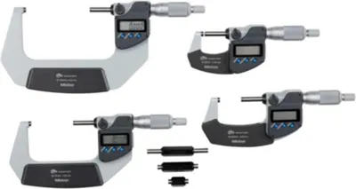 Produktbild von Mitutoyo Digitale Bügelmessschraube IP65 im Satz 0-100mm (4 Stk.)