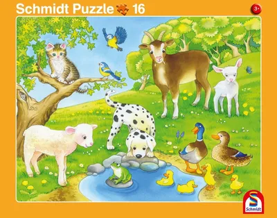 Produktbild von Schmidt Spiele 2er Set Rahmenpuzzles Kuschelige Tierfreunde 16 Teile/Niedliche Tierkinder 24 Te Sonstige