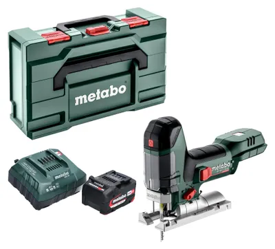 Image de Metabo ST 18 LT 130 BL Scie sauteuse sans fil 18 V 130 mm Brushless + 1x batterie 4,0 Ah + chargeur + Metabox