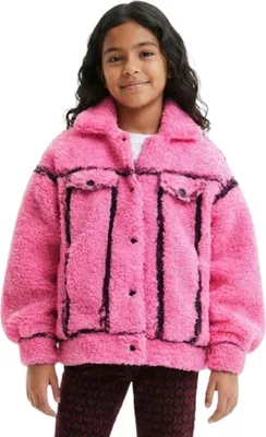 Productafbeelding van Desigual Eris, roze lammy bontjas voor meisjes, maat 98