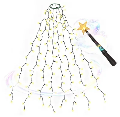 LED-Baumbeleuchtung 2 m, 8 Girlanden, 280 LEDs, warmweiß, für 150-240 cm