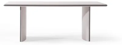 Image de Table de salle à manger moderne en bois beige
