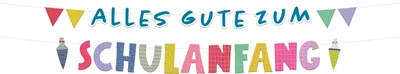 Letterslingers Schulanfang, 2 Stück, 1,5 m, mehrfarbig, Papier