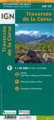 Productafbeelding van Oversteek van Corsica, GR20, schaal 1:50.000
