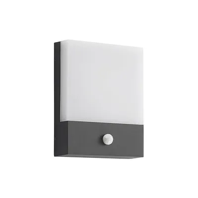 Produktbild von Lindby LED-Wandleuchte Vanira, anthrazit, Alu, Sensor, IP54