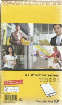 Produktbild von 4 Luftpolstertaschen 14 x 22,5 cm - haftklebend