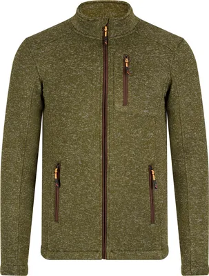 Produktbild von il Lago Prestige Strickfleece-Jacke Dagon Herren (Oliv Meliert) Größe 2XL