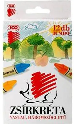 Obrázek produktu pro Voskovky "Ježek", 12 barev, trojhranné, jumbo, ICO 7220100000
