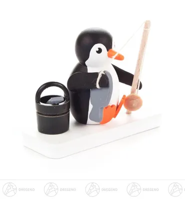 Produktbild von Miniatur Pinguin Angler  Höhe ca 4,5 cm NEU