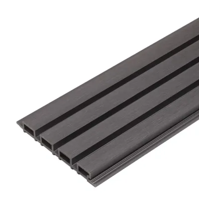 Produktbild von PREMIUM WPC Fassadenlamellen | Fassadeverkleidung Verbundwerkstoff | GRAPHITE | Muster Holzprobe Musterstück | LIDERWOOD